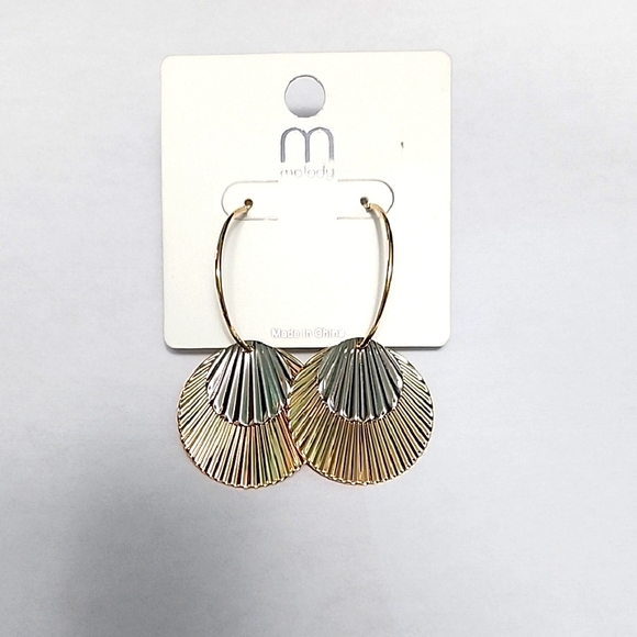 Gold and Silver Hoop Earrings - Picture 1 of 1